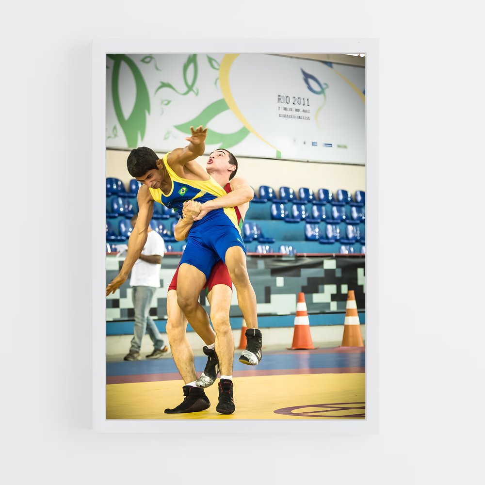 Poster Olympics wrestling – affiche Lutte (vue 3)